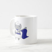 Farbschutz Katze blau und weiß Kaffeetasse (Vorderseite Links)