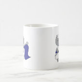 Farbschutz Katze blau und weiß Kaffeetasse (Mittel)