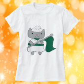 Farbschutz Katzengrün weiß T-Shirt