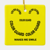 Farbschutz macht mich lächeln keramikornament (Vorderseite)