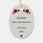 Farbschutz mit Blonde Haar in Rot Keramik Ornament (Hinten)