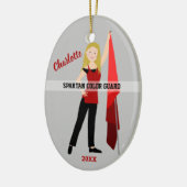 Farbschutz mit Blonde Haar rot und schwarz Keramik Ornament (Links)