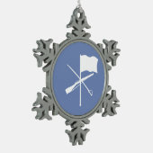 Farbschutz Schneeflocken Zinn-Ornament (Links)