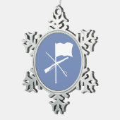 Farbschutz Schneeflocken Zinn-Ornament (Rechts)