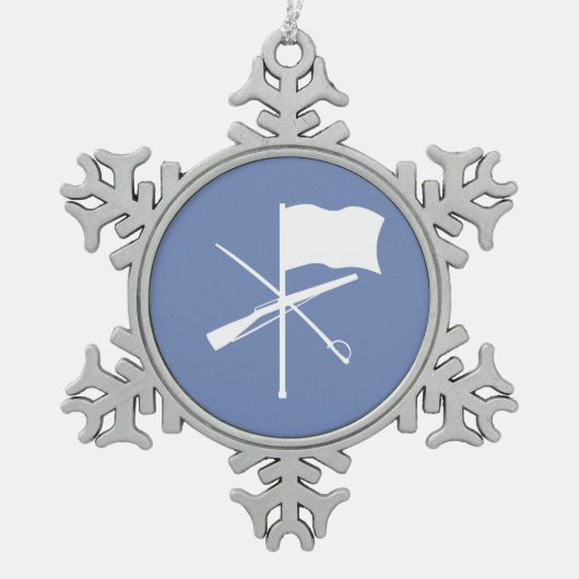 Farbschutz Schneeflocken Zinn-Ornament (Vorderseite)
