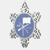 Farbschutz-Verzierung Schneeflocken Zinn-Ornament (Rechts)