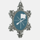 Farbschutz-Verzierung Schneeflocken Zinn-Ornament (Links)