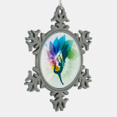 Farbschutz-Weihnachtsverzierung Schneeflocken Zinn-Ornament (Links)