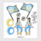 Farbschutzaufkleber für Flaggen (blau-weiß-weiß B) Aufkleber (Blatt)