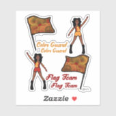 Farbschutzaufkleber für Flaggen (Red Gold 3) Aufkleber (Blatt)