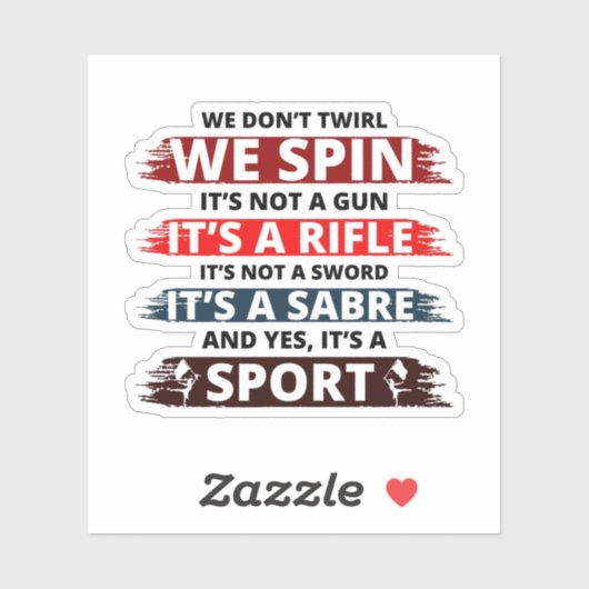 Farbschützentanz und Flag Vibrany Performance Aufkleber (Blatt)