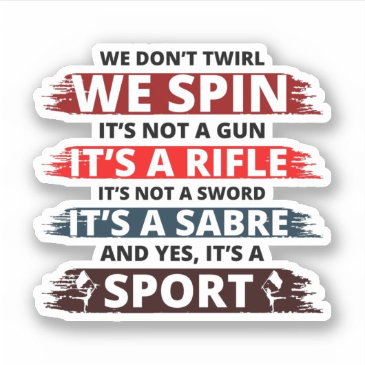 Farbschützentanz und Flag Vibrany Performance Aufkleber (Vorderseite)