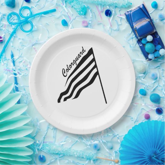 Farbschutzflagge Pappteller (Party)