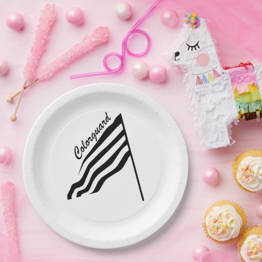 Farbschutzflagge Pappteller (Party)