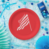 Farbschutzflagge Pappteller (Party)