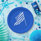 Farbschutzflagge Pappteller (Party)