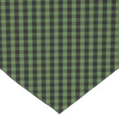 Farbschwarz-grünes Gingham-Karo-Muster Kurzer Tischläufer (Ecke)