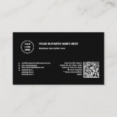 Farbschwarz hinzufügen QR-Code für Ihr Logo Treuekarte (Rückseite)