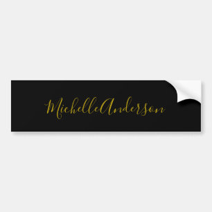 Farbschwarz Moderner Minimalistischer Handschrifte Autoaufkleber