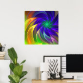 Farbschwingen, Fraktal-abstrakt-Art-Poster Poster (Heimbüro)