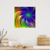 Farbschwingen, Fraktal-abstrakt-Art-Poster Poster (Küche)