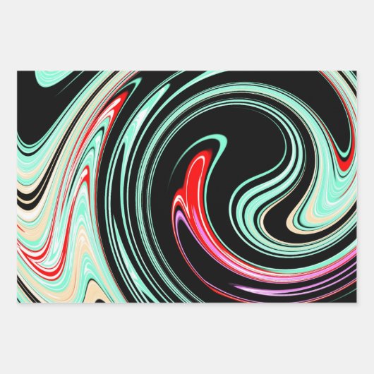 Farbschwirl Geschenkpapier Set (Vorderseite 2)