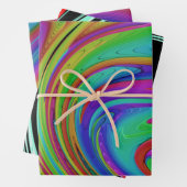 Farbschwirl Geschenkpapier Set (Beispiel)