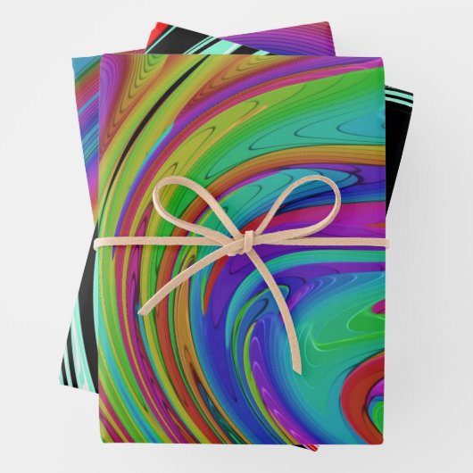 Farbschwirl Geschenkpapier Set (Beispiel)