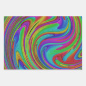 Farbschwirl Geschenkpapier Set (Vorderseite)