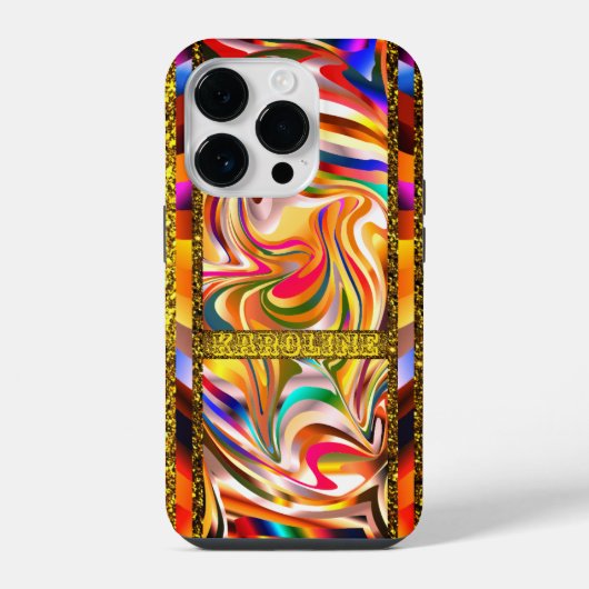 Farbschwirl iPhone Hülle (Rückseite)