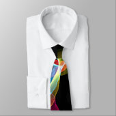 Farbschwirr Abstrakt auf schwarzen Neckbinsel Krawatte (Gebunden)