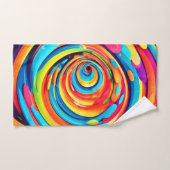 Farbschwirren im psychedelischen Tunnel Badhandtuch Set (Handtuch)