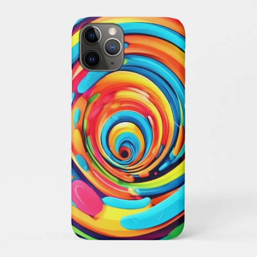 Farbschwirren im psychedelischen Tunnel Case-Mate iPhone Hülle (Rückseite)