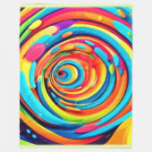 Farbschwirren im psychedelischen Tunnel Fleecedecke (Vorderseite)