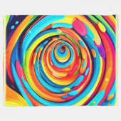 Farbschwirren im psychedelischen Tunnel Fleecedecke (Vorderseite (Horizontal))