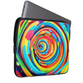 Farbschwirren im psychedelischen Tunnel Laptopschutzhülle (Vorne Rechts)
