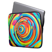 Farbschwirren im psychedelischen Tunnel Laptopschutzhülle (Vorderseite Links)