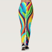 Farbschwirren im psychedelischen Tunnel Leggings (Rückseite)