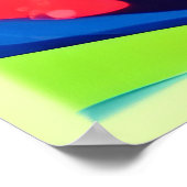 Farbschwirren im psychedelischen Tunnel Poster (Ecke)