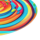 Farbschwirren im psychedelischen Tunnel Schneidebrett (Ecke)