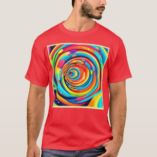 Farbschwirren im psychedelischen Tunnel T-Shirt