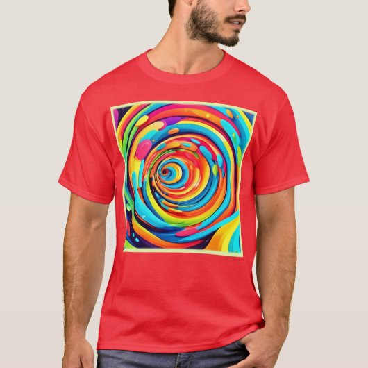 Farbschwirren im psychedelischen Tunnel T-Shirt (Vorderseite)
