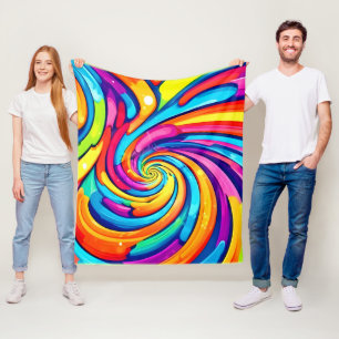 Farbschwirren, psychedelischer Geist, farbiges Cha Fleecedecke