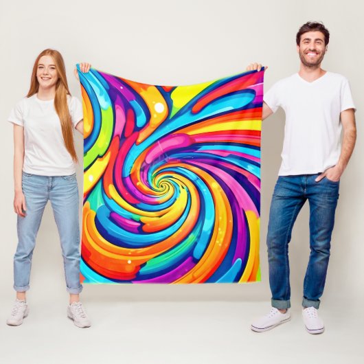 Farbschwirren, psychedelischer Geist, farbiges Cha Fleecedecke (Beispiel)