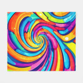 Farbschwirren, psychedelischer Geist, farbiges Cha Fleecedecke (Vorderseite (Horizontal))