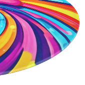 Farbschwirren, psychedelischer Geist, farbiges Cha Schneidebrett (Ecke)