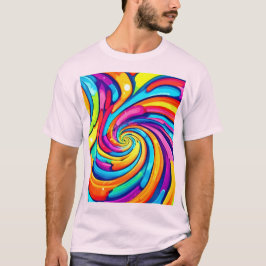 Farbschwirren, psychedelischer Geist, farbiges Cha T-Shirt