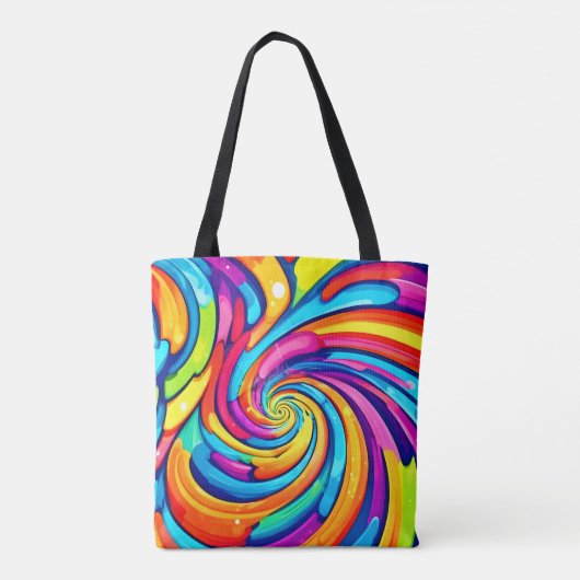 Farbschwirren, psychedelischer Geist, farbiges Cha Tasche (Rückseite)