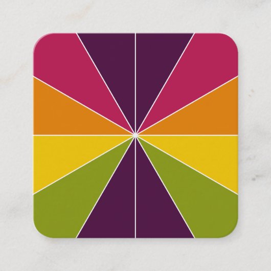 Farbsegmente 02 quadratische visitenkarte (Vorderseite)