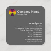 Farbsegmente 02 quadratische visitenkarte (Rückseite)